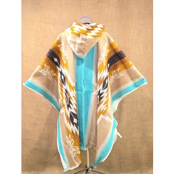 Poncho ekwadorskie - długie ze 100% wełny owczej .